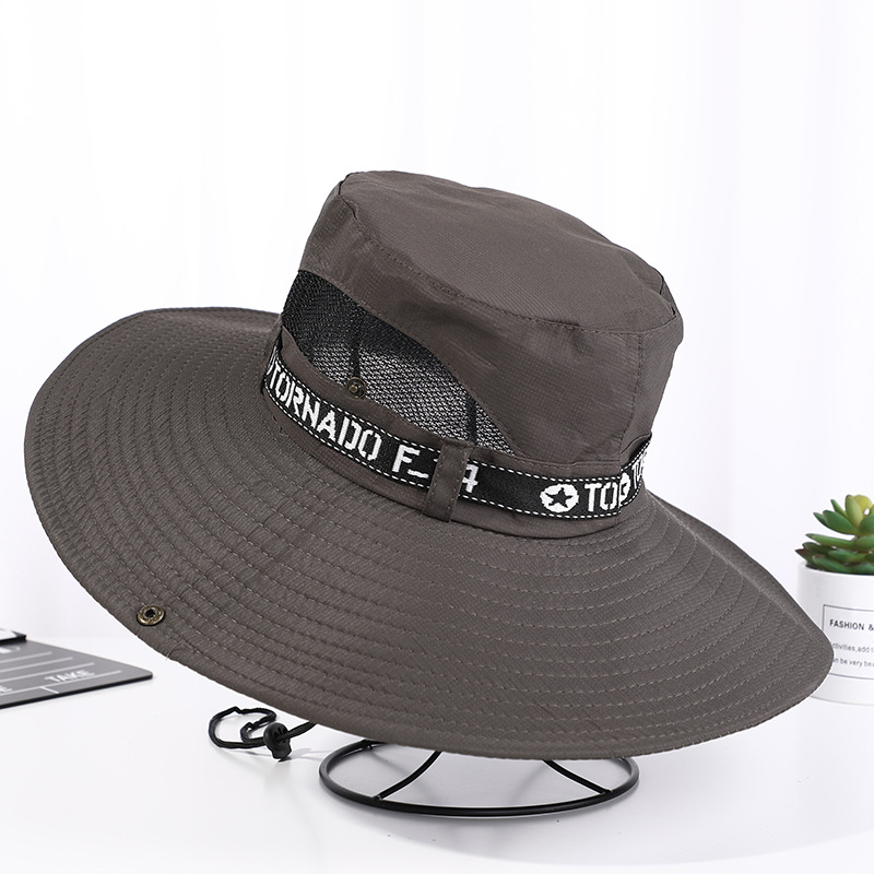 Men's Simple Style Solid Color Flat Eaves Sun Hat display picture 4