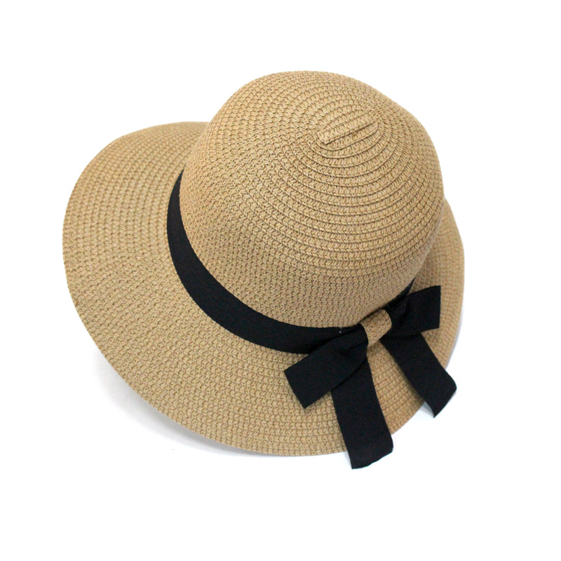 Straw Hat Sun Hat Bowknot Straw Hat Summer Sunscreen Hat Cool Hat Wholesale Nihaojewelry display picture 7