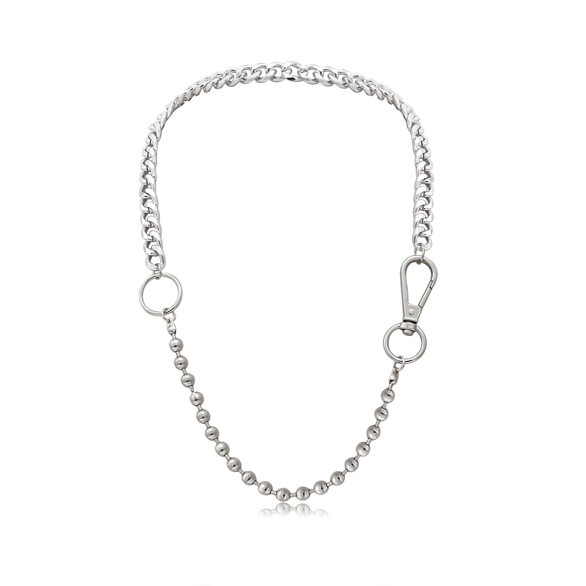 Großhandel Schmuck Einfacher Stil Geometrisch Metall Eisen Überzug Halskette display picture 5