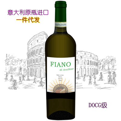 W05 White wine Italy Imported Fiano Winery Supplying One piece On behalf of Dry White Wine