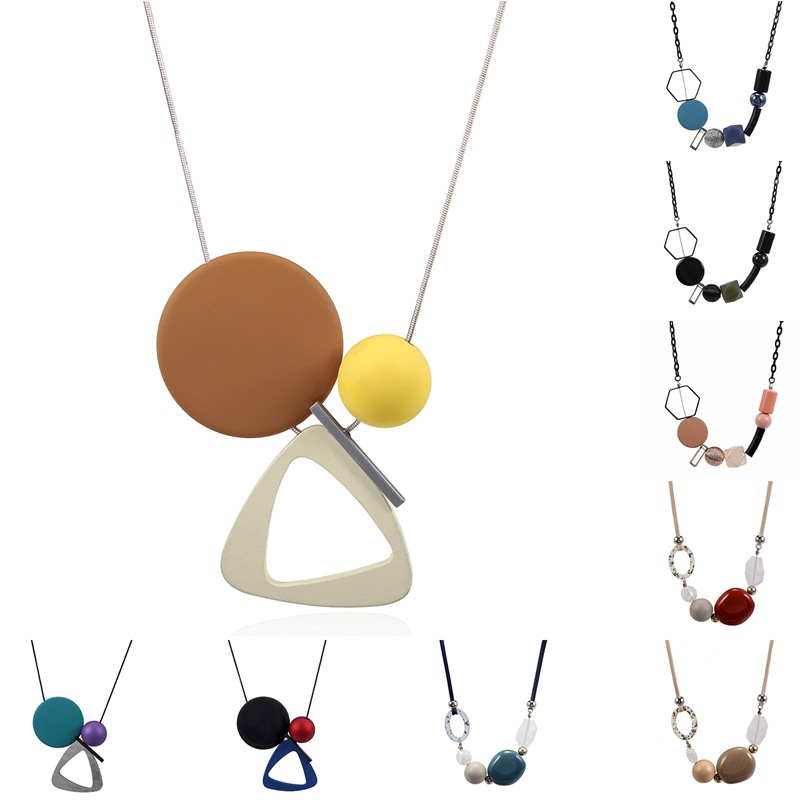 Simple Style Geometric Arylic Women's Necklace display picture 1