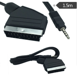 SCART�߰��^Scart ����3.5mm ��ҕ�l�B�Ӿ�Scart/3.5mm DC 1.5M