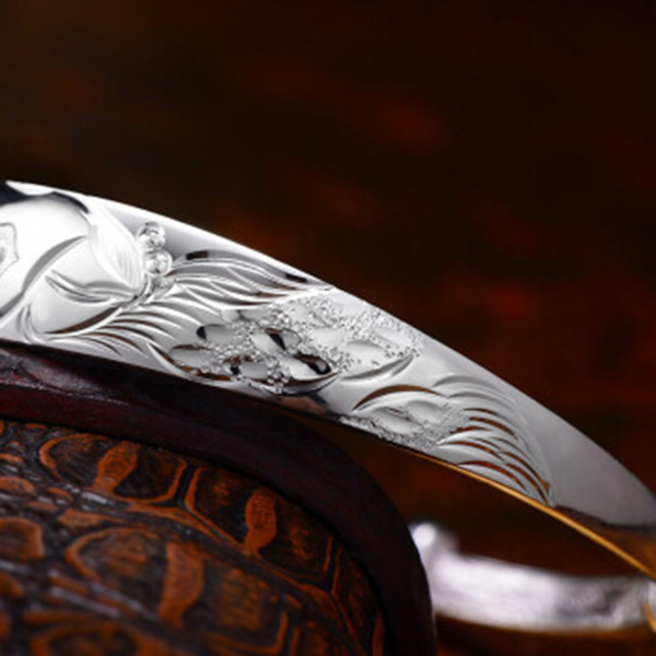 ethnic retro silver bracelet handmade