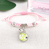 Cartoon beaded bracelet for beloved suitable for men and women, simple and elegant design, Korean style