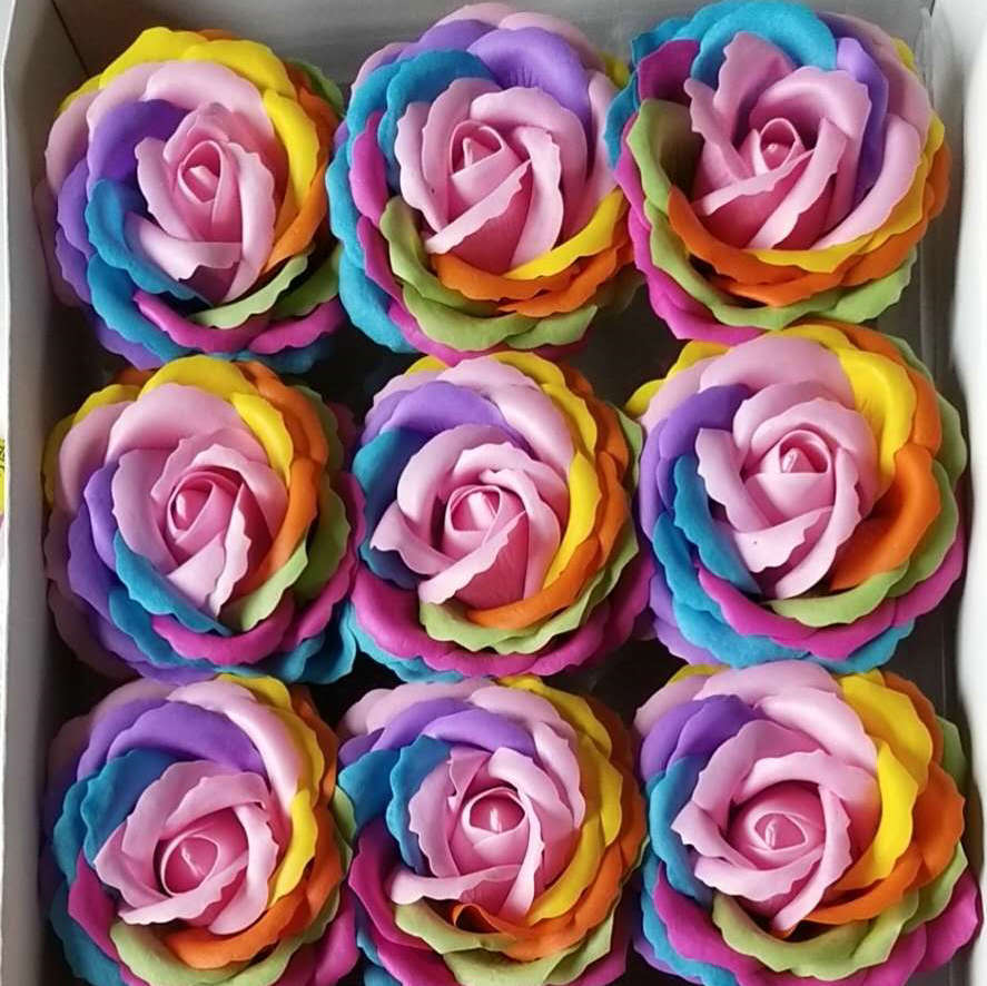 Colorful Rose Soap Flower Simulation Flower Art Blossom Flower Head…