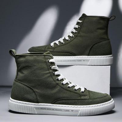 man Gaobang skate shoes fashion ventilation canvas shoe Korean Edition Casual shoes Student shoes 39-44P35