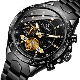外贸热销2020新品富西尼镂空全自动机械表商务男士钢带机械手表