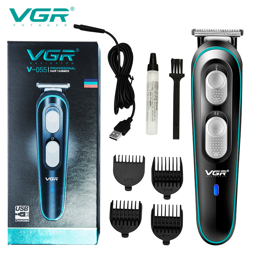 VGR hair clipper cross-border new USB electric clipper fine-tuning fine shaving electric clipper rechargeable Amazon V055