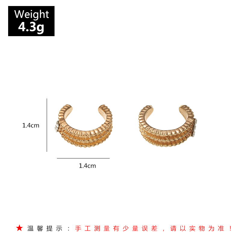 Wholesale Jewelry Fashion C Shape Alloy No Inlaid Plating Earrings display picture 24