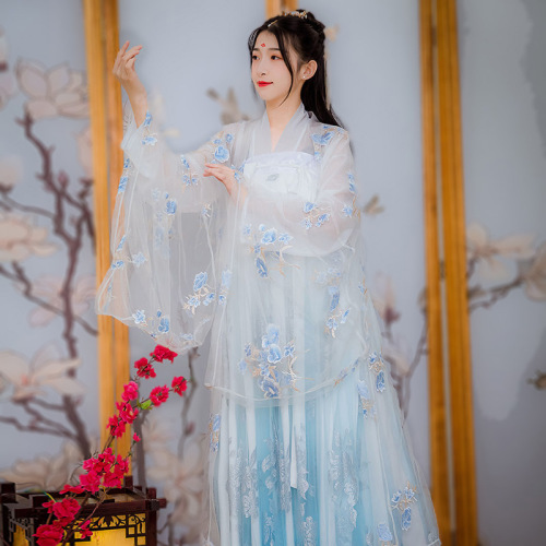 Hanfu super fairy breast length, breastlength, Ru skirt, adult Hanfu women's country elegant fairy suit