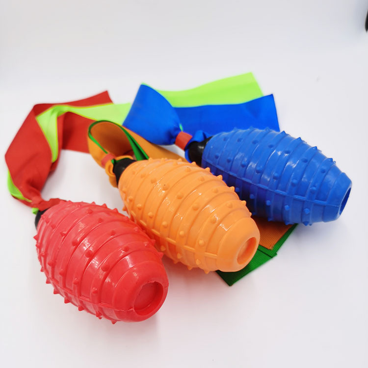 Pet TPR cinta vocal Bola de juguete Bola de limpieza dental molar entrenamiento de lanzamiento de la fábrica de juguetes para perros resistentes a mordeduras al por mayor