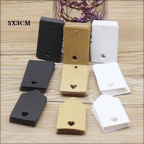 Cow white and black 3-color hang tag 5x3cm hollow love gift tag fan hanging multiple options to choose from cross-border