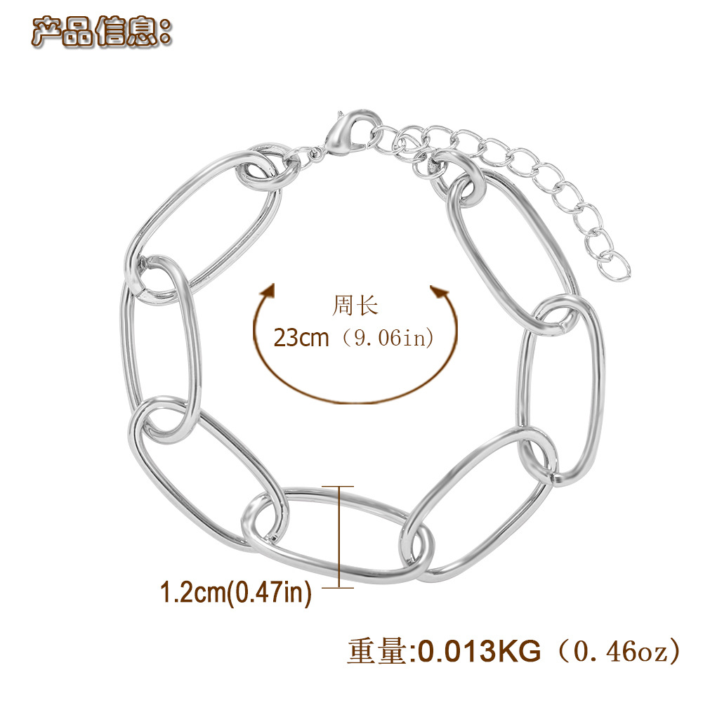 New  Women's Simple Couple Thick Chain Bracelet display picture 1