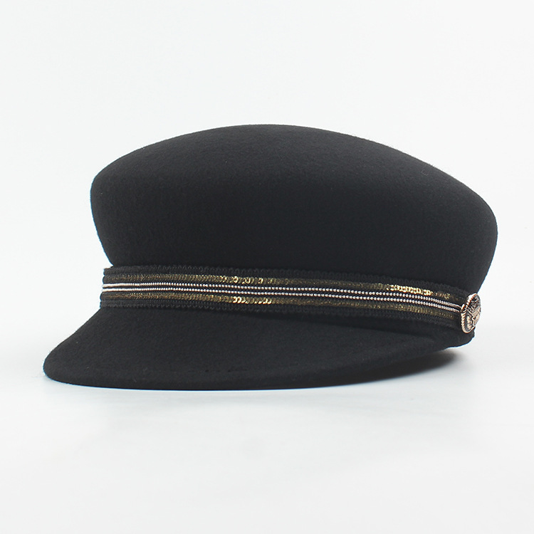 New Wool All-match Fashion Navy Hat display picture 18