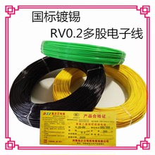 rv鍍錫電子線0.2平方軟電線0.3電子線0.5平方單芯多股銅芯導線