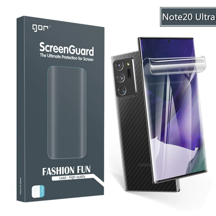 Защитная пленка GOR для Samsung Note 20 Ultra, изогнутое 3D-покрытие полного экрана, полноэкранная защитная версия