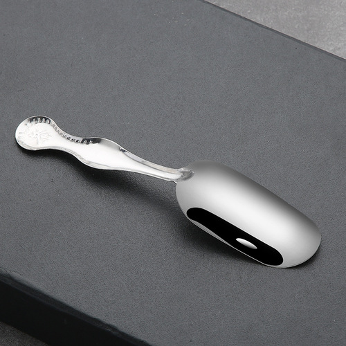 Stainless steel simple small tea spoon tea set accessories tea shovel coffee powder shovel tea spoon manufacturer wholesale