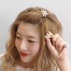 Cute crab pin from pearl, hairgrip, hair accessory, bangs, internet celebrity