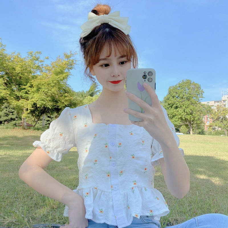 Cute fresh shiffon summer design shirt