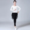 White long-sleeve with a round collar, trousers, J02