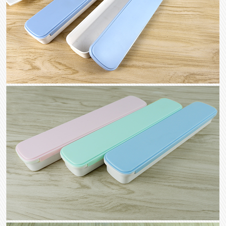 抽拉盒便携餐具盒ABS刀叉勺塑料盒学生上班族公司礼品赠品定制