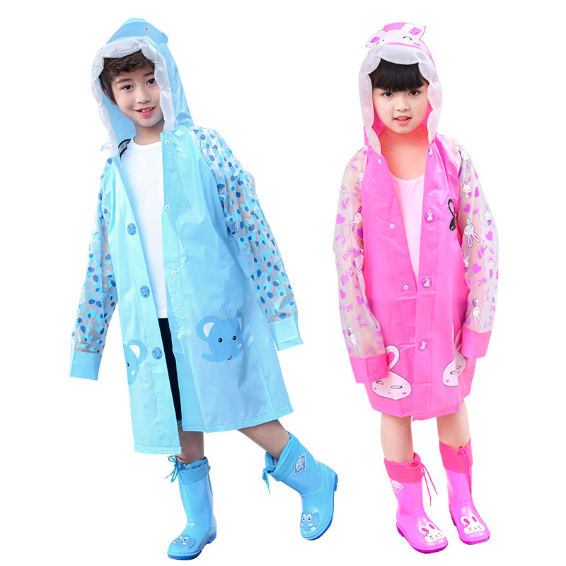 雨衣幼兒園小孩學生男女童雨披帶書包位雨衣黃色老虎