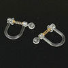 Japan and South Korea are not prone to/sensitive springs transparent ear clip DIY no/painless piercing with hanging ring U -shaped pearl ear clip earrings