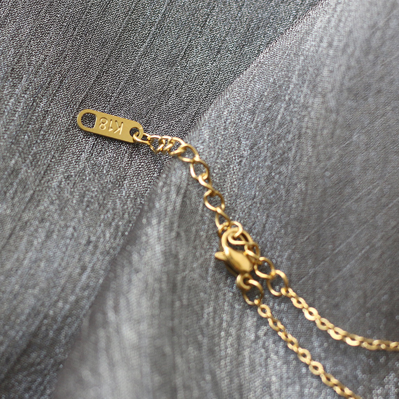 Retro Round Brand Double Round Bead Bracelet Necklace Set