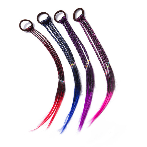 Foreign Trade Supply: Kids' Colorful Hair Ties, Gradient Wigs, Braided Hairbands, Dreadlock & Twist Hair Accessories for Performances