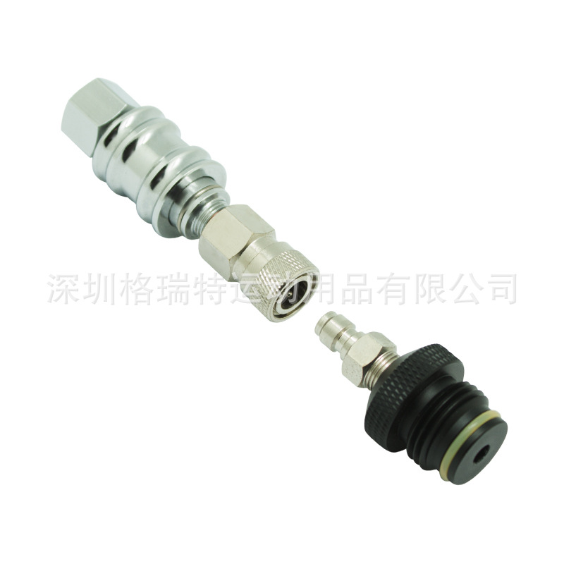 专业MK1充气头带8mm公头快插二氧化碳充气接头充气快插MK1头