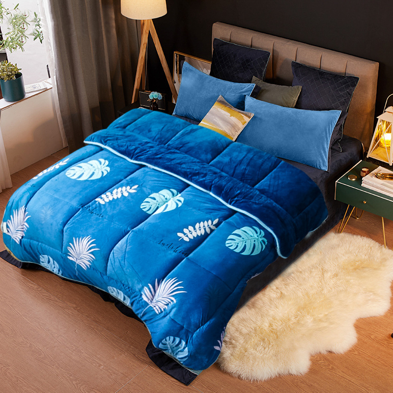 供应加厚水晶绒冬被子 冬被被芯棉被冬季双人被 四季被批发|ms