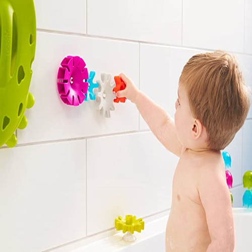Cross-border hot selling water gear bath set rotating assembly suction cup gear bathroom baby bath toy 0-3 years old