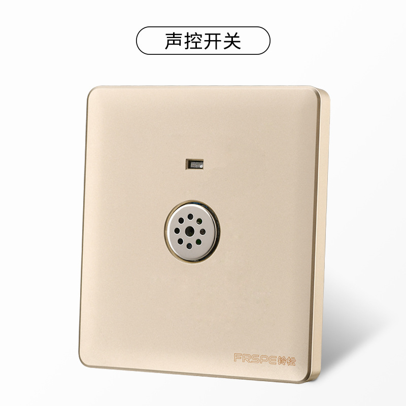Panel de interruptores Bellson Osaka dorado tipo 86, interruptor de arco, enchufe de cinco orificios, placa de plástico ignífuga, fabricante, venta al por mayor