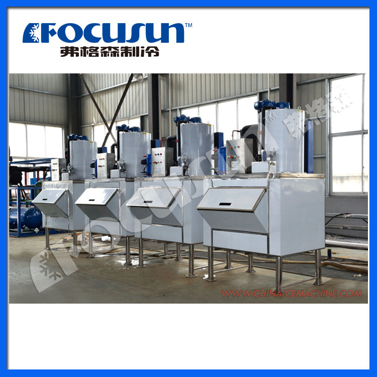 FOCUSUN制冰机，日产1000KG片冰机FIM-10K,超市生鲜柜台展示用冰
