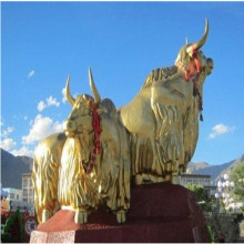 树脂仿铜牛模型道具民俗牛耕地广场门口拓荒牛雕塑景观
