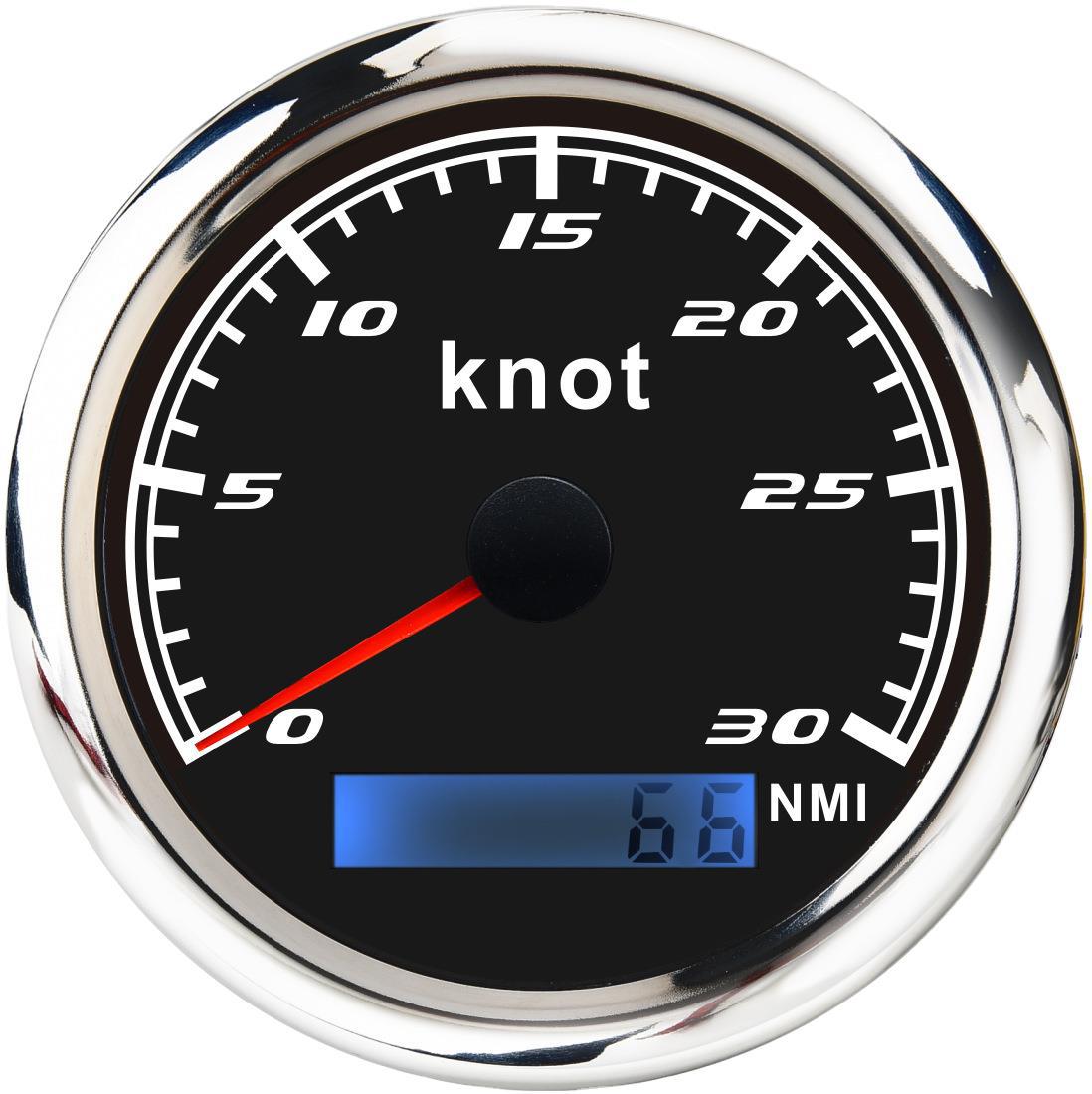 跨境专供85mmGPS速度表0-30Knot带有里程累计GPS信号仪表|ms
