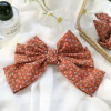 Red hairgrip with bow, hairpin, hairpins, hair accessory, simple and elegant design, Lolita style