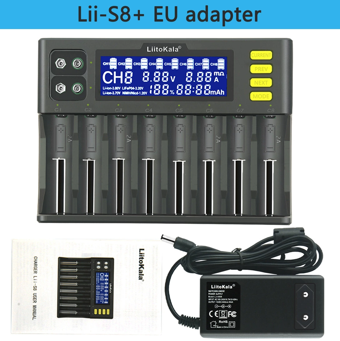 LiitoKala [Lii-S4 lii-S2 S1 lii-S6 18650 литиевый аккумулятор зарядное устройство прямой/обратной зарядки]