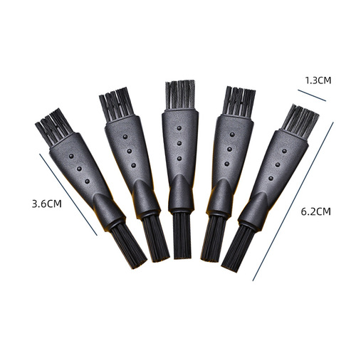 Wholesale plastic razor double-headed brush, hardware dust removal small brush, nylon bristle brush, eyebrow trimmer pencil cleaning brush