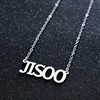 Blackpink combination Lisa Rose Jennie Jisoo letter necklace stainless steel clavicle necklace