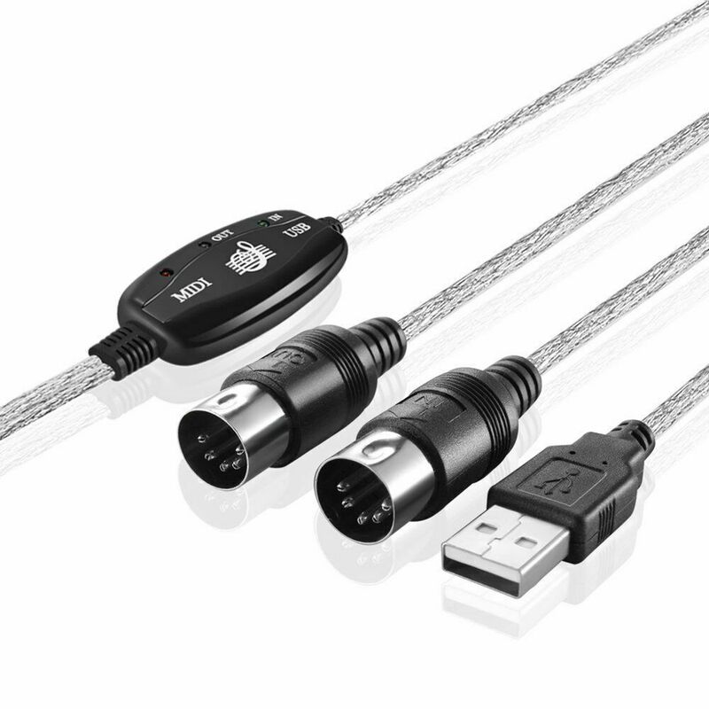 New USB IN-OUT MIDI interface cable converter to PC Music keyboard adapter line adapter card New USB IN-OUT MIDI interface cable converter to PC Music keyboard adapter line adapter card