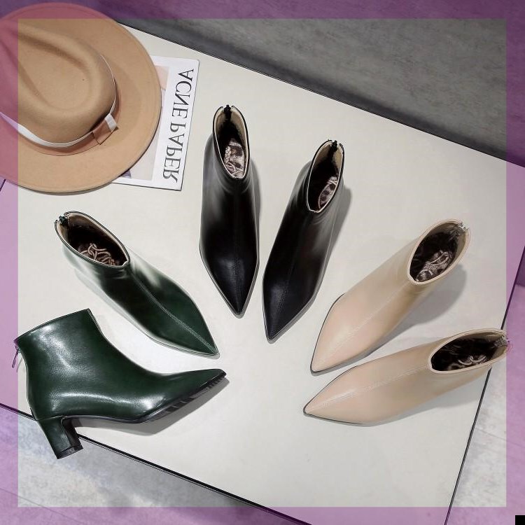 New women's shoes small size 31 32 33 short boots autumn and winter small feet 28 2930 high heels pointed