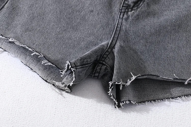 casual high-waisted denim shorts NSAC14568