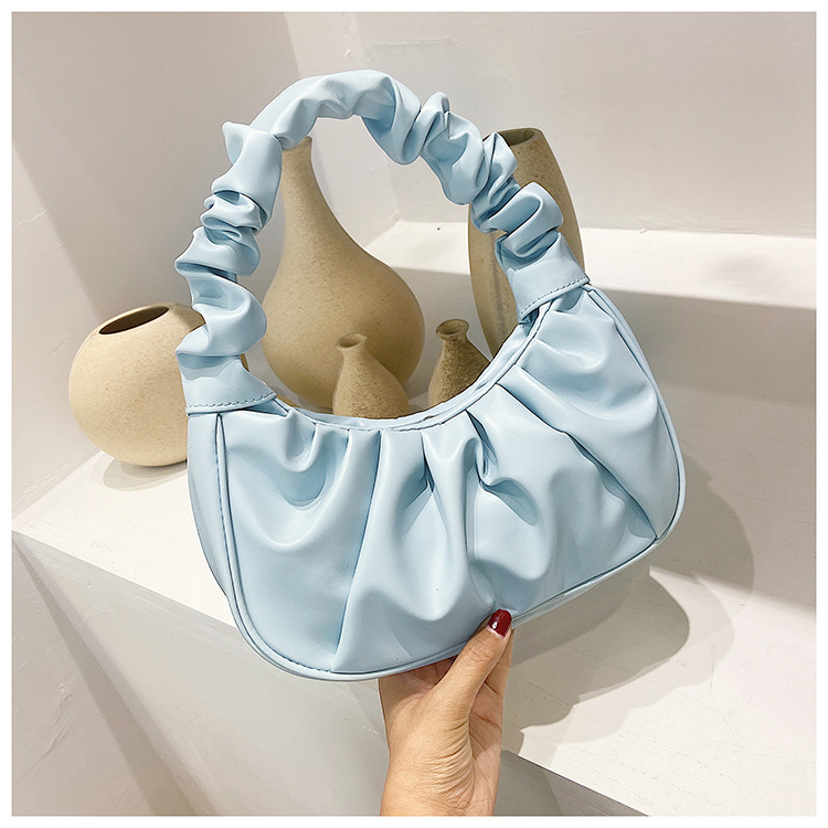 Women's Small All Seasons Pu Leather Solid Color Fashion Dumpling Shape Magnetic Buckle Underarm Bag display picture 31