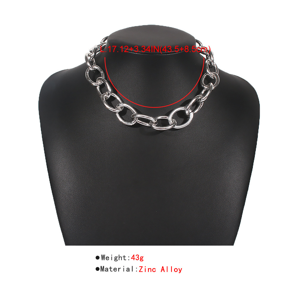 Exaggerated Short Thick Chain Hot Selling Fashion Hip Hop Necklace display picture 1