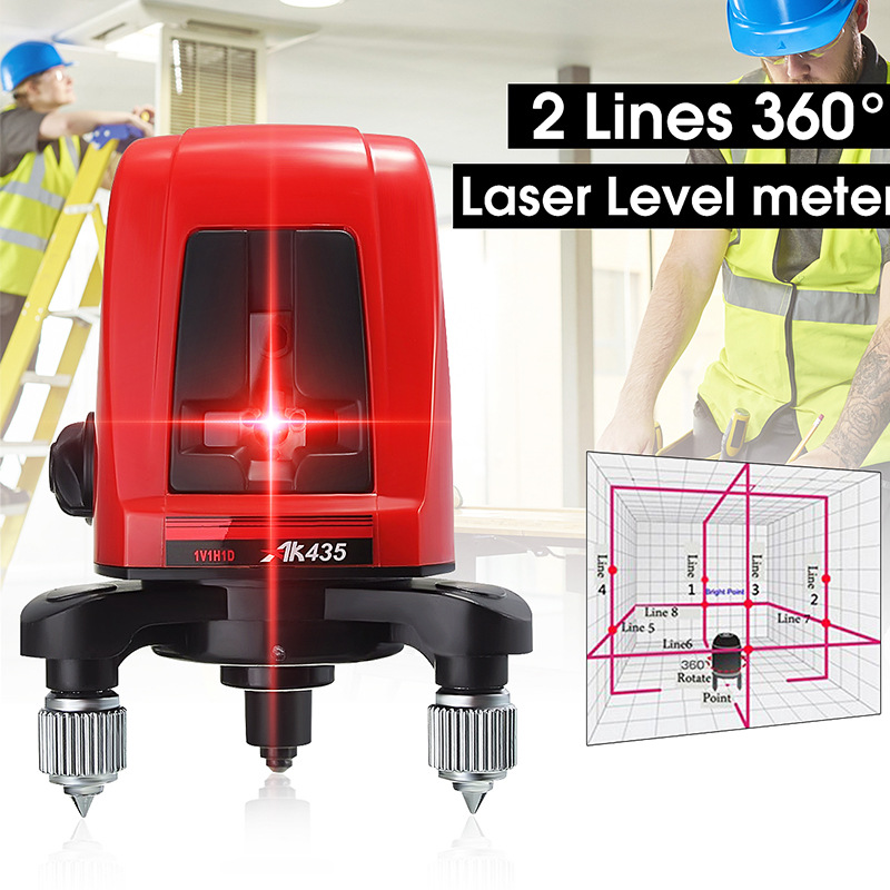 Portable360-degree Red Light Level Laser2-line High-precision Strong Light Thin Line Infrared Automatic Leveling Water Meter