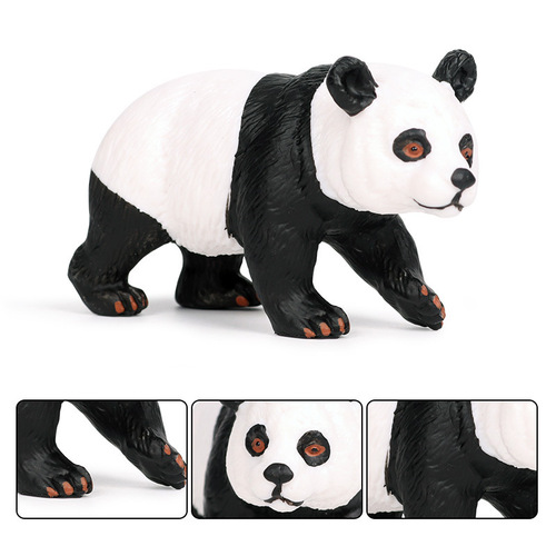Children's science and education cognitive solid simulation wild animal model giant panda crawling panda toy hand-made ornaments