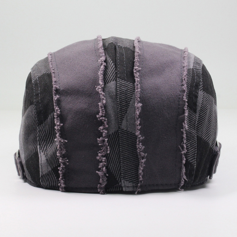 Herren-Mütze aus reiner Baumwolle, Schattierung, vielseitig, Sonnenschutz, Baskenmütze, lässiger Entenschnabelhut, Malerhut, Vorwärtshut_voghion.com