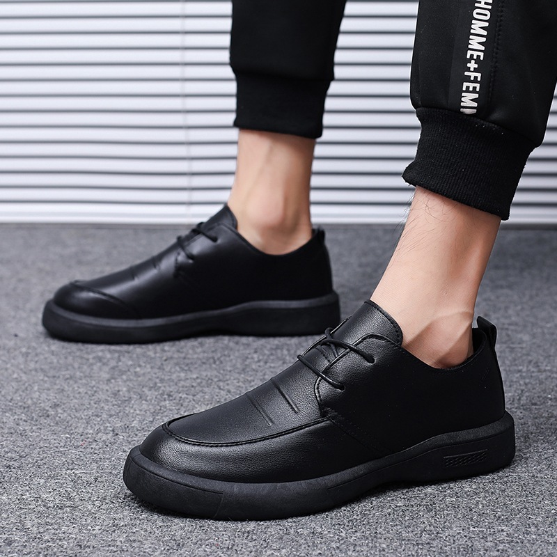 为你转身男士休闲工作皮鞋超纤 皮面舒适商务男鞋软底鞋 厂家直销|ms