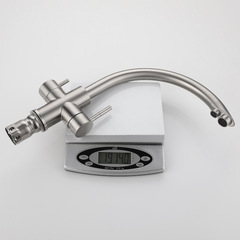 304 stainless steel kitchen water purifier three-in-one faucet hot and cold lead-free brushed sink faucet